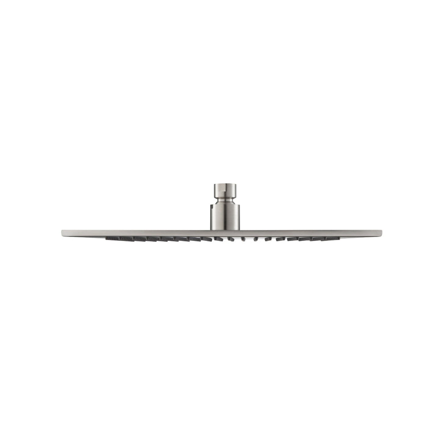 Flusso Faucets Universal Fixtures 12" Single Function Square Brushed Nickel PVD Solid Brass Rain Shower Head