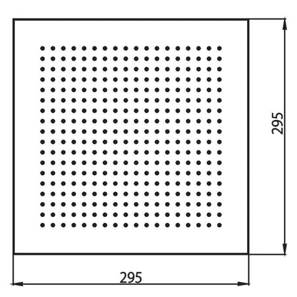 Flusso Faucets Universal Fixtures 12" Single Function Square Brushed Nickel PVD Solid Brass Rain Shower Head With 16" Wall Mounted Shower Arm and Adjustable Flange