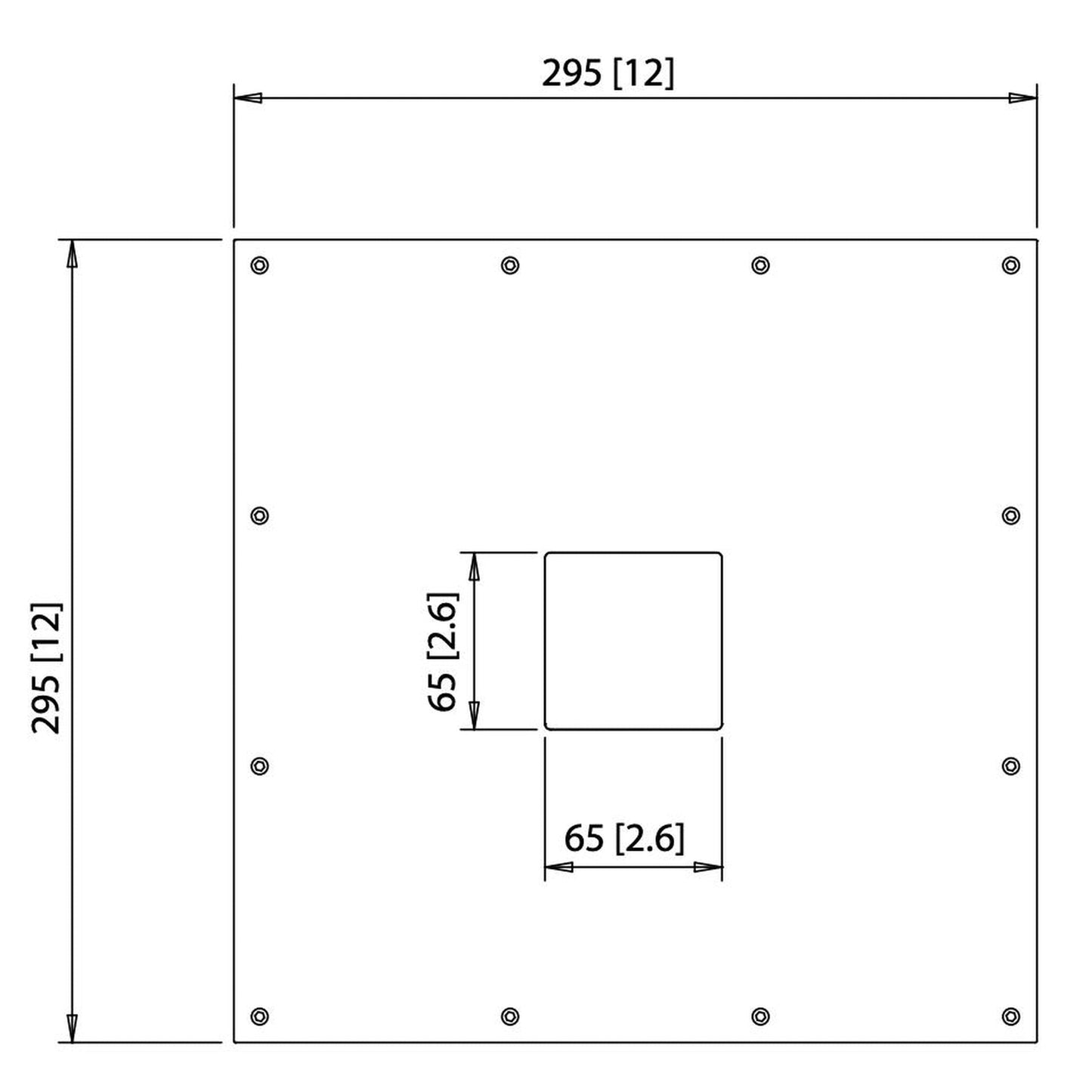 Flusso Faucets Universal Fixtures 12" Single Function Square Brushed Nickel PVD Solid Brass Rain Shower Head With 6" Ceiling Mounted Shower Arm