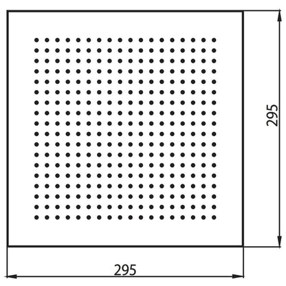 Flusso Faucets Universal Fixtures 12" Single Function Square Matte Black Solid Brass Rain Shower Head