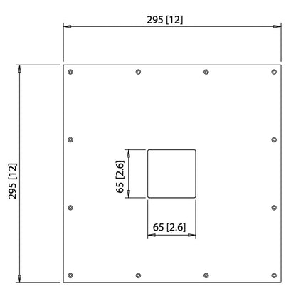 Flusso Faucets Universal Fixtures 12" Single Function Square Matte Black Solid Brass Rain Shower Head With 6" Ceiling Mounted Shower Arm