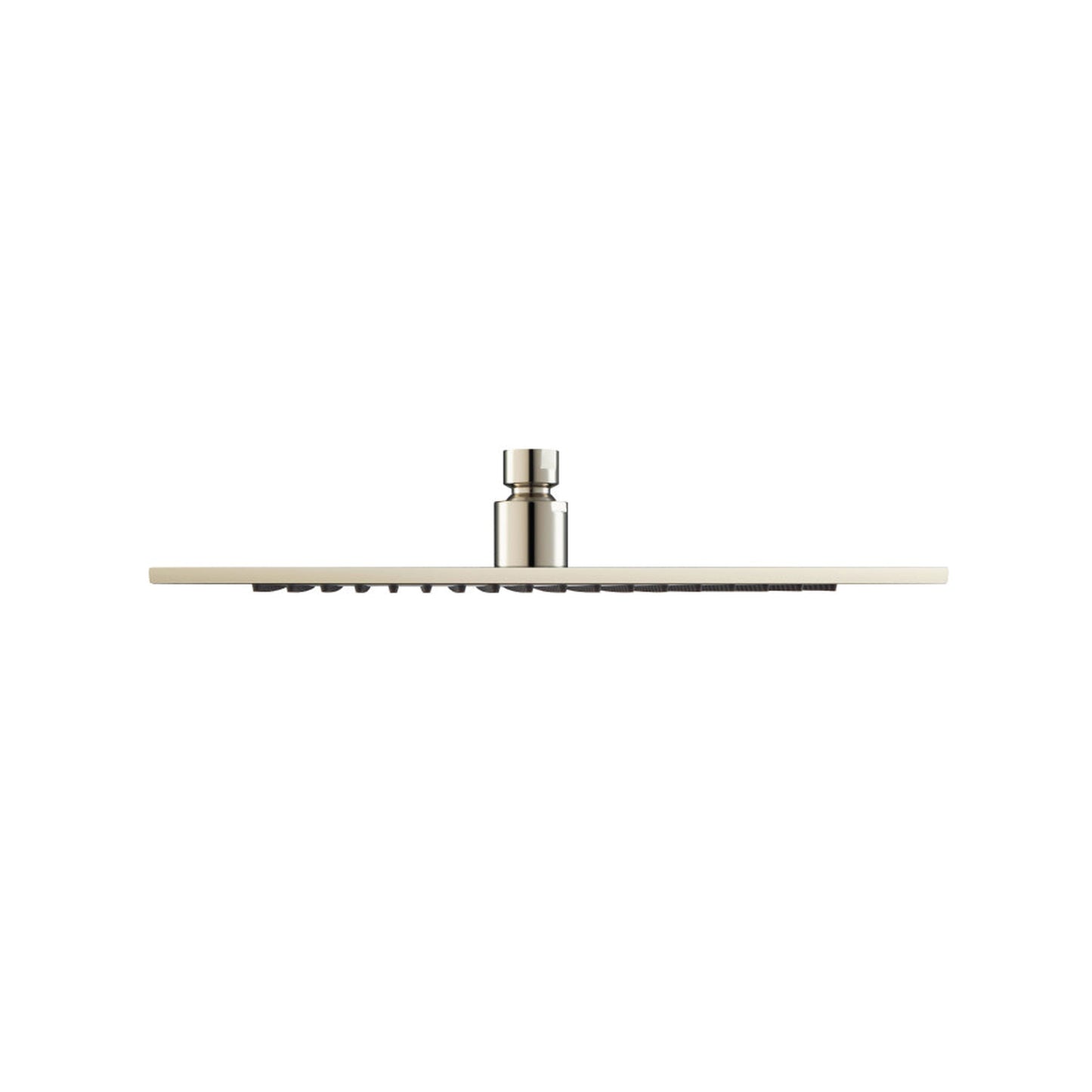 Flusso Faucets Universal Fixtures 12" Single Function Square Polished Nickel PVD Solid Brass Rain Shower Head