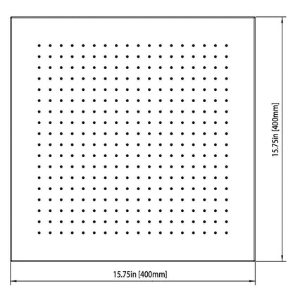 Flusso Faucets Universal Fixtures 16" Single Function Square Brushed Nickel PVD Solid Brass Rain Shower Head