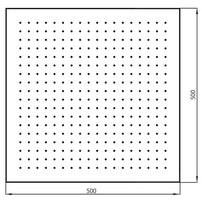 Flusso Faucets Universal Fixtures 20" Single Function Square Chrome Solid Brass Rain Shower Head