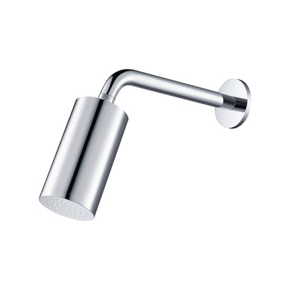 Flusso Faucets Universal Fixtures 3" Single Function Round Chrome Solid Brass Rain Shower Head With 10" Wall Mounted Shower Arm