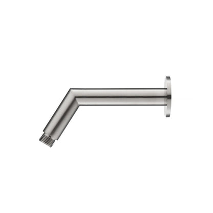 Flusso Faucets Universal Fixtures 6" Brushed Nickel PVD Solid Brass Wall-Mounted Standard Shower Arm With Square Sliding Flange