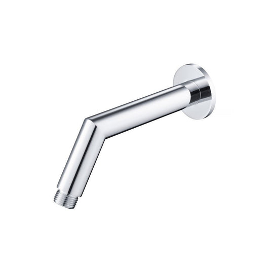 Flusso Faucets Universal Fixtures 6" Chrome Solid Brass Wall-Mounted Standard Shower Arm With Square Sliding Flange