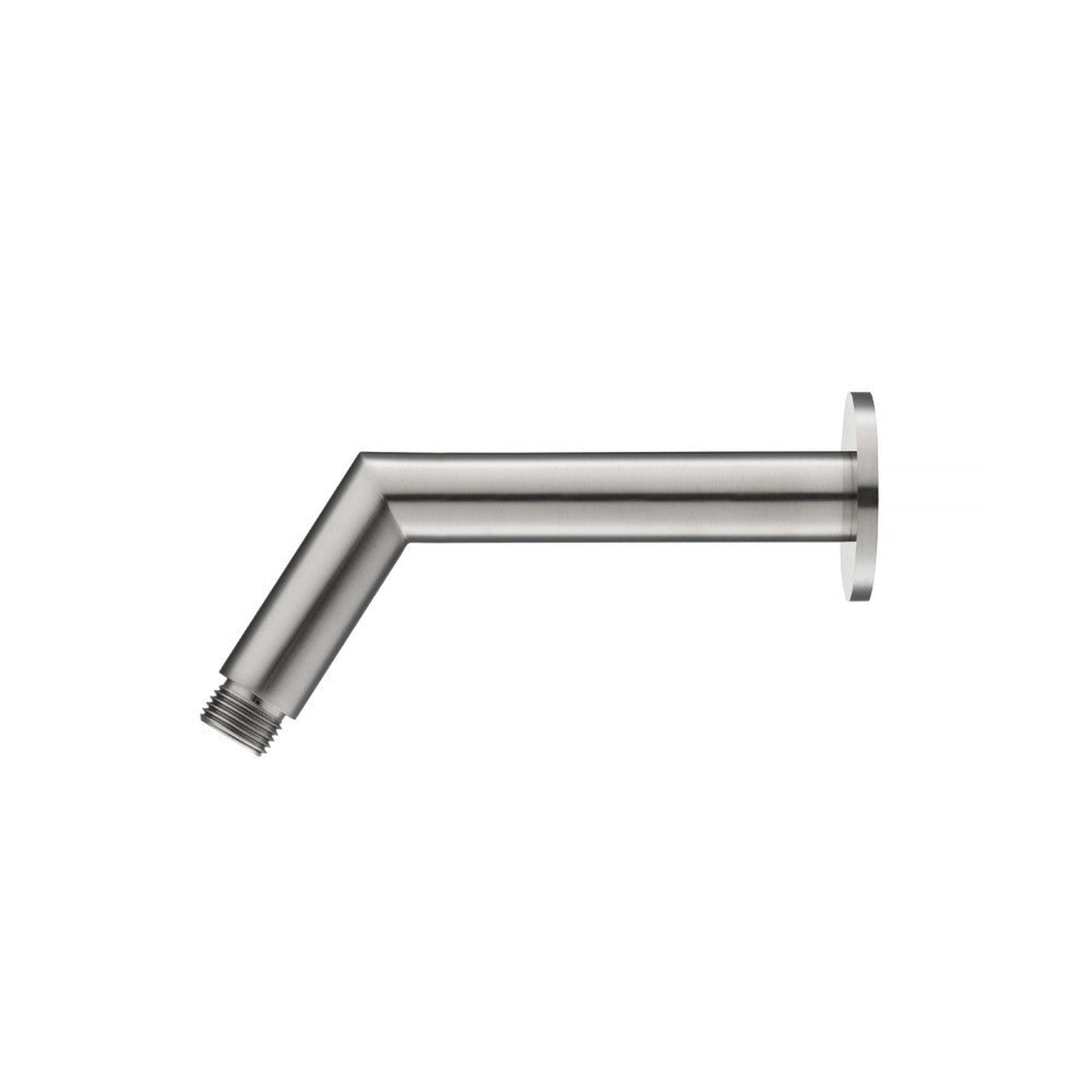 Flusso Faucets Universal Fixtures 6" Polished Nickel PVD Solid Brass Wall-Mounted Standard Shower Arm With Square Sliding Flange