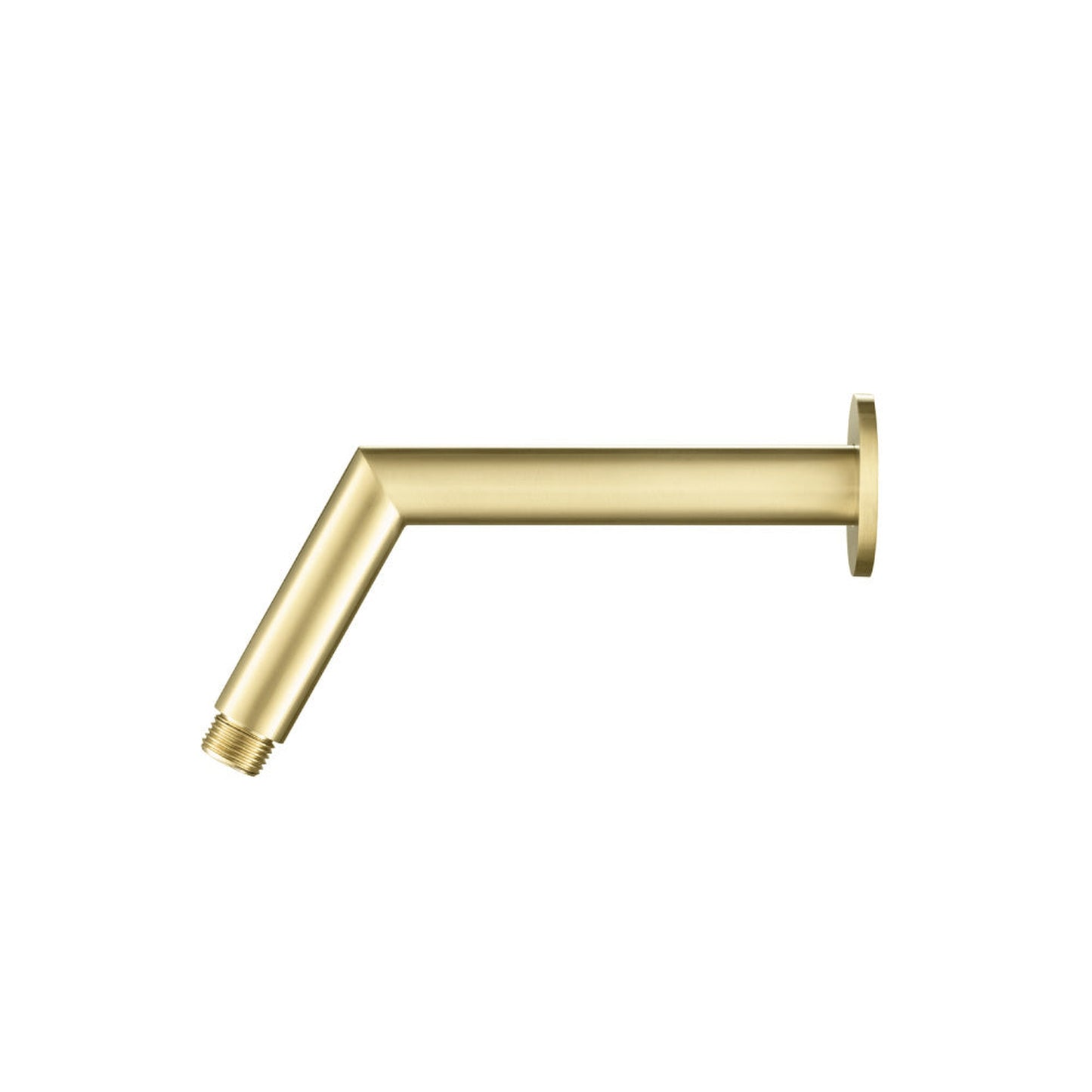 Flusso Faucets Universal Fixtures 6" Satin Brass PVD Solid Brass Wall-Mounted Standard Shower Arm With Square Sliding Flange