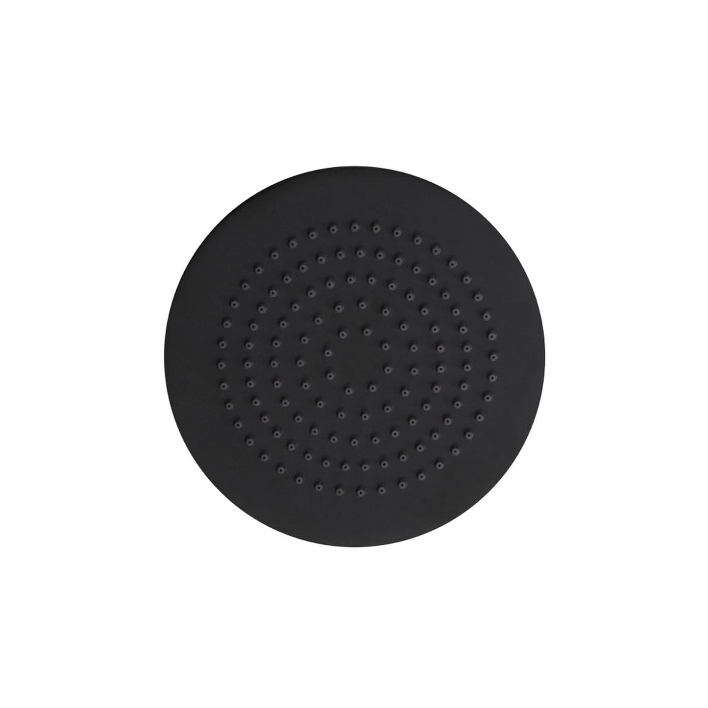 Flusso Faucets Universal Fixtures 6" Single Function Round Matte Black Solid Brass Rain Shower Head