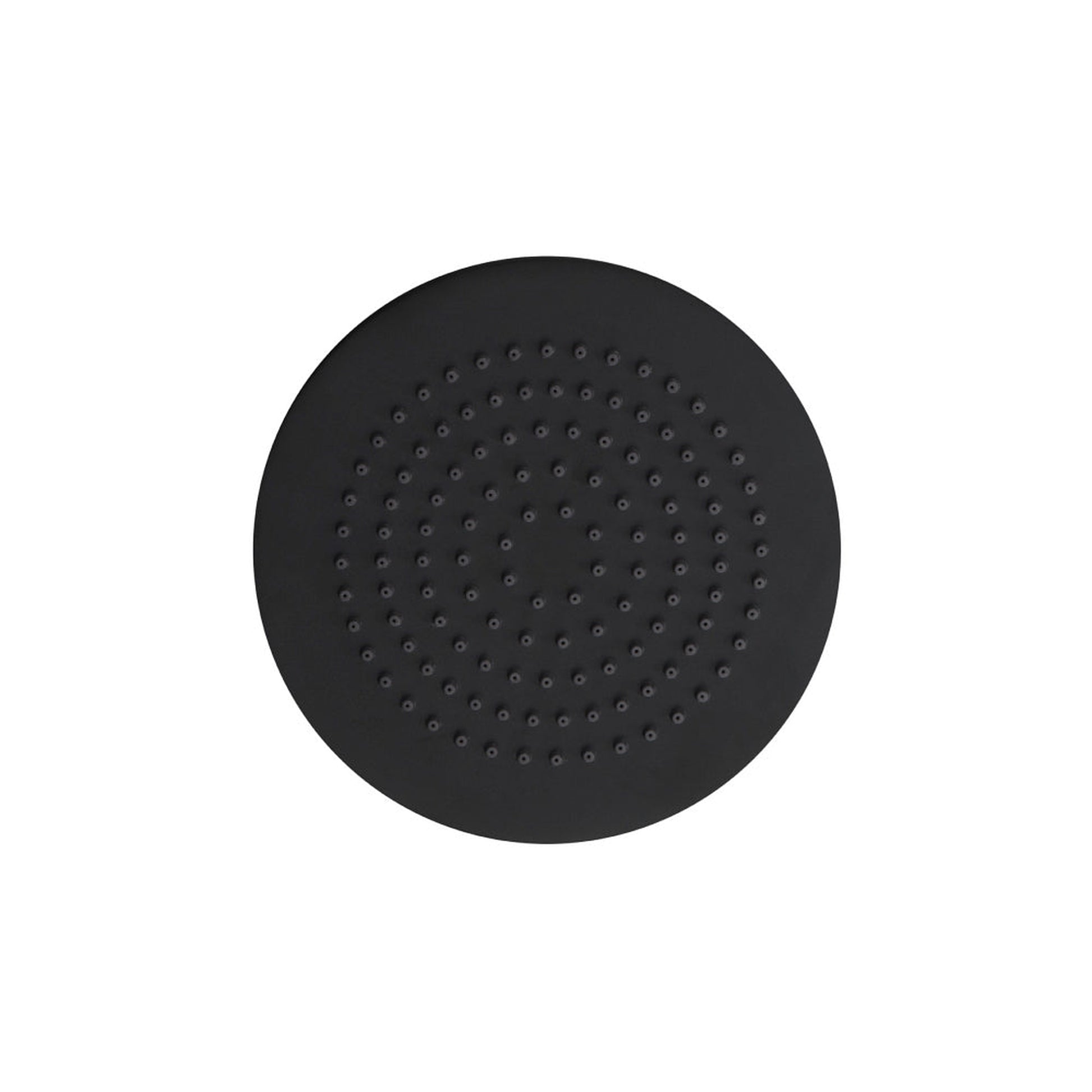 Flusso Faucets Universal Fixtures 6" Single Function Round Matte Black Solid Brass Rain Shower Head