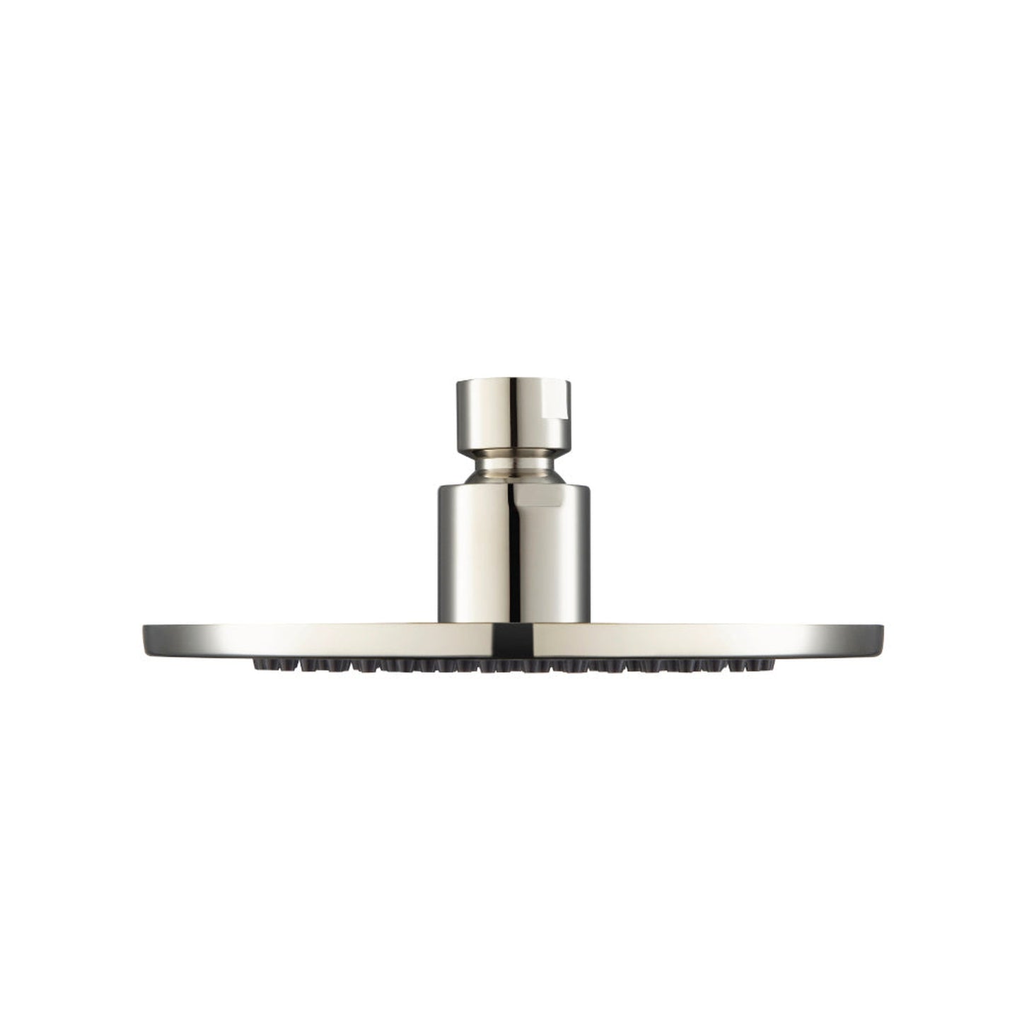 Flusso Faucets Universal Fixtures 6" Single Function Round Polished Nickel PVD Solid Brass Rain Shower Head