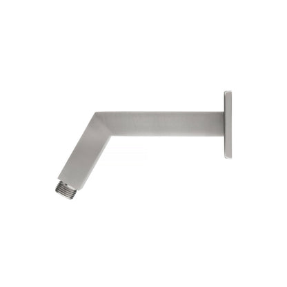 Flusso Faucets Universal Fixtures 7" Polished Nickel PVD Solid Brass Wall-Mounted Standard Shower Arm With Square Sliding Flange
