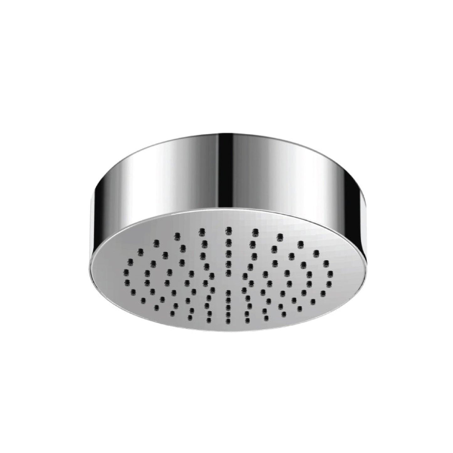 Flusso Faucets Universal Fixtures 7" Single Function Round Brushed Nickel PVD Solid Brass Rain Shower Head