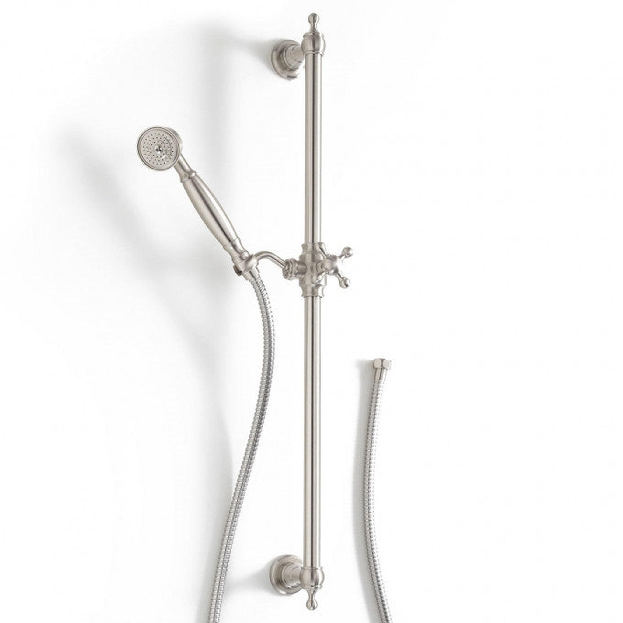 Fontana 20" Brushed Nickel Dual Shower Head Luxury Bathroom Automatic ...