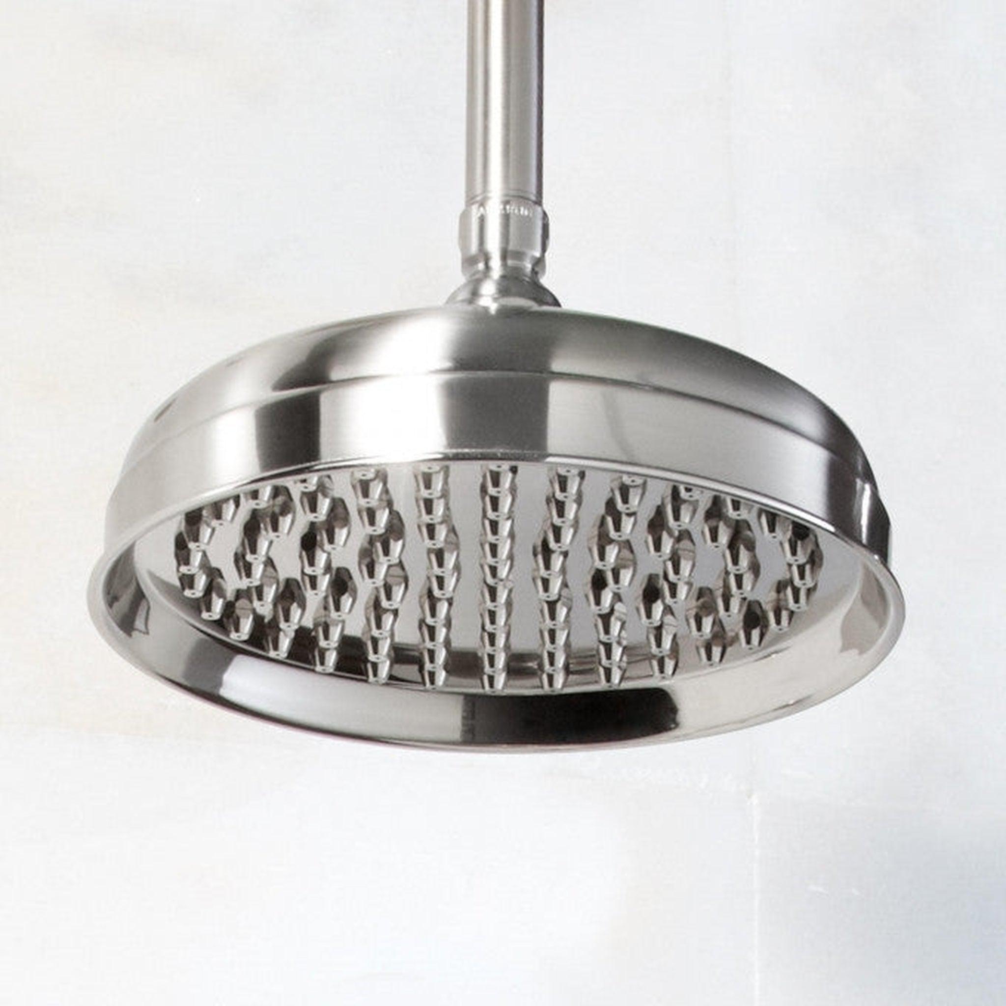 Fontana 20" Brushed Nickel Dual Shower Head Luxury Bathroom Automatic ...