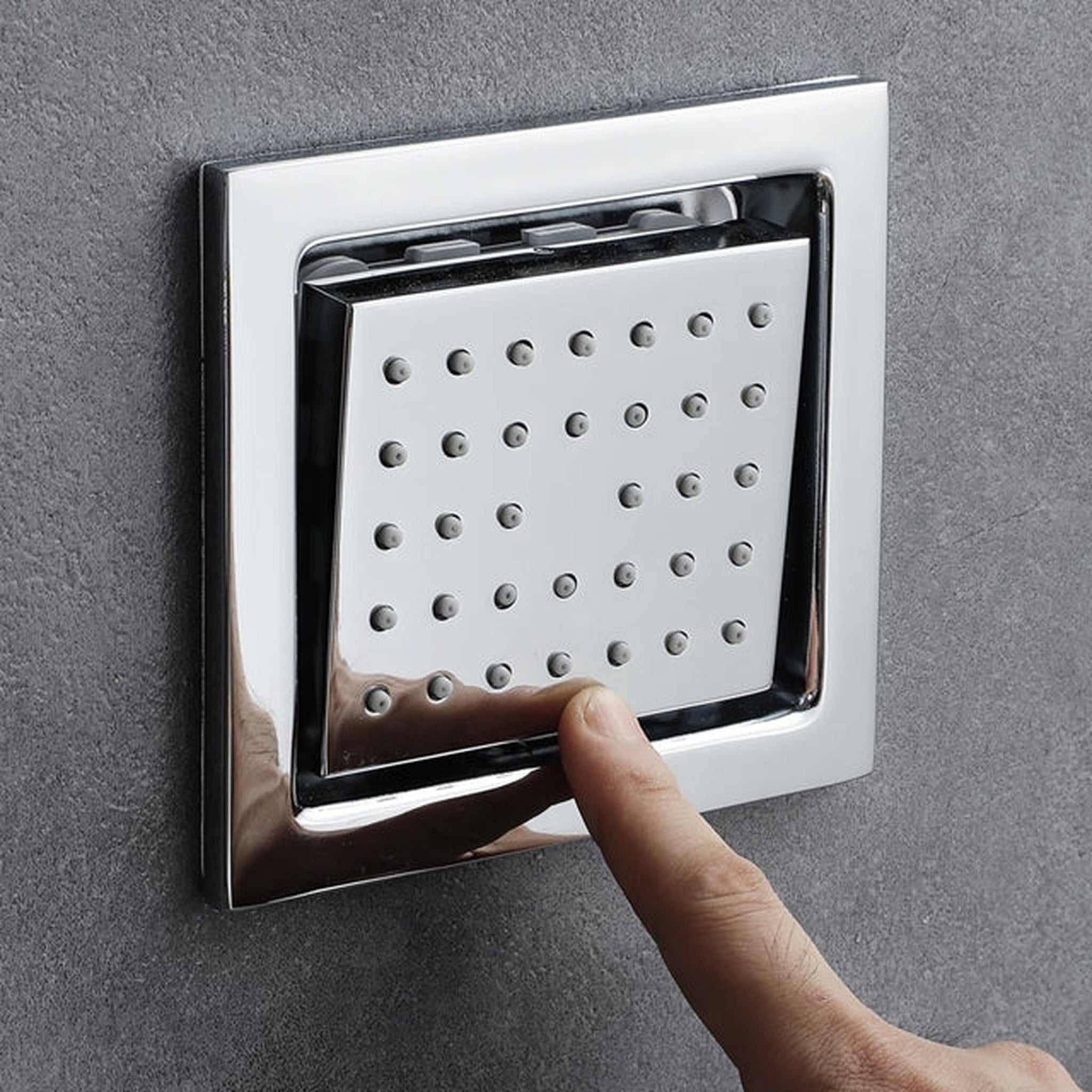 Fontana Bologna Chrome Recessed Ceiling Mounted Rainfall Waterfall Mis ...