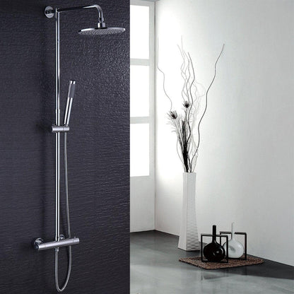 Fontana Brass Wall-Mounted Multi Color LED Rainfall Shower Set With Hand Shower