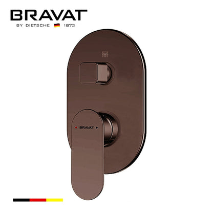 Fontana Bravat Light Oil Rubbed Bronze Round Ceiling Mounted LED Rainfall Shower System With Hand Shower