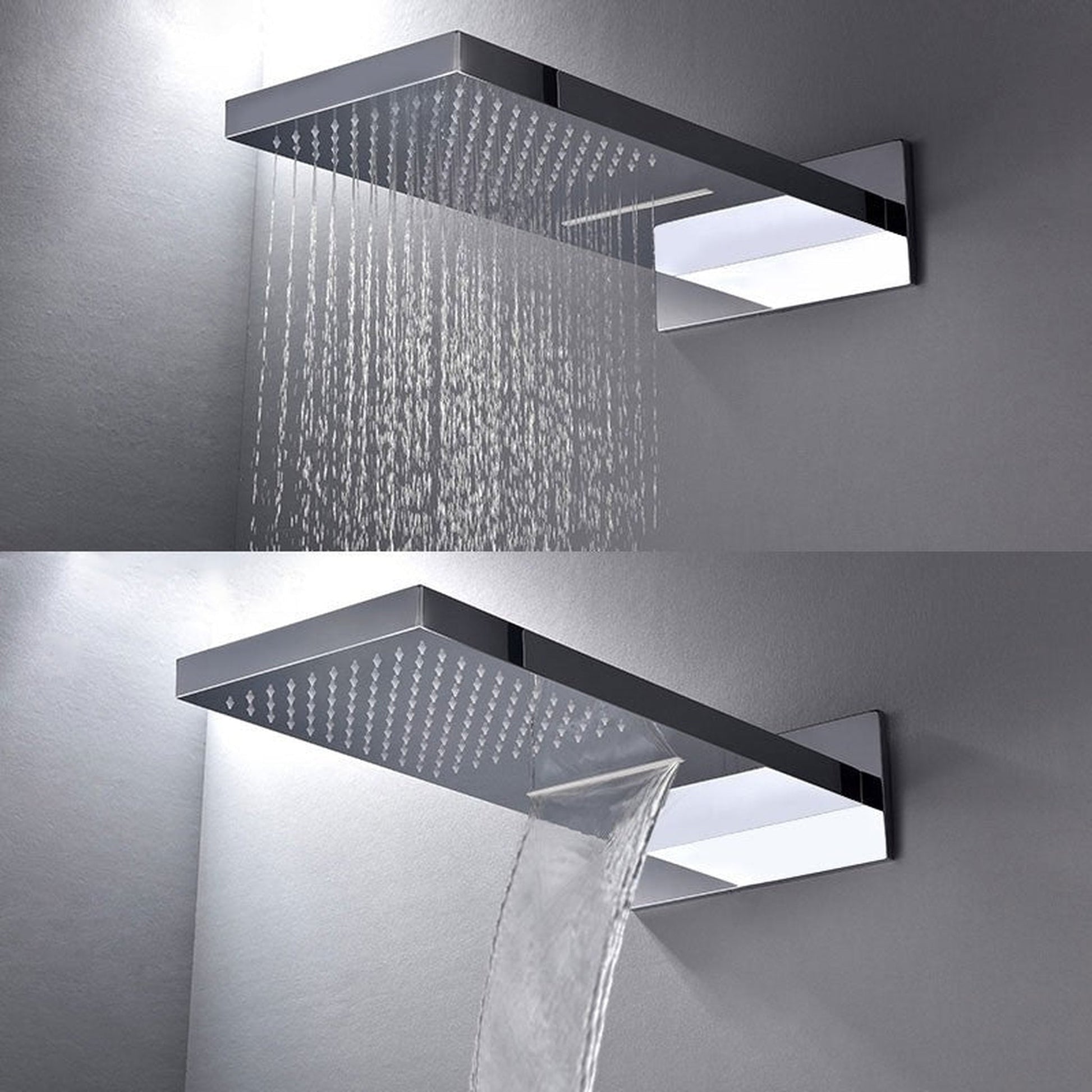 Multiple Sizes Options Matte Black Bathroom Square Rainfall Shower Head  Wall Mount Bathroom Accessories With Shower
