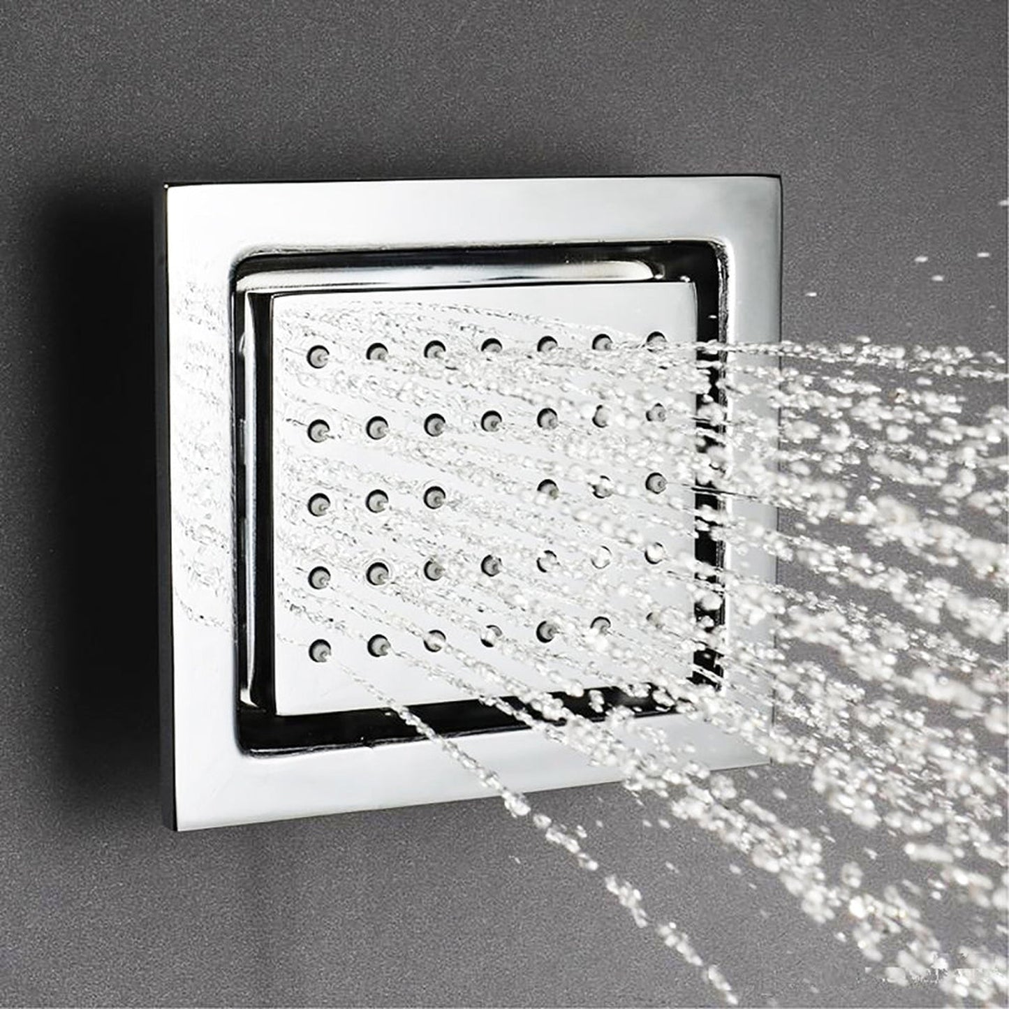 Fontana Brono Creative Luxury Chrome Wall-Mounted Shower Head Cascade & Rainfall Shower System With 6-Jet Massage Body Sprays and Hand Shower