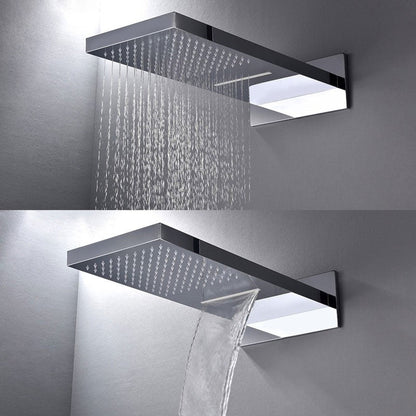 Fontana Chrome Wall-Mounted Shower System With 6-Massages Body Sprays