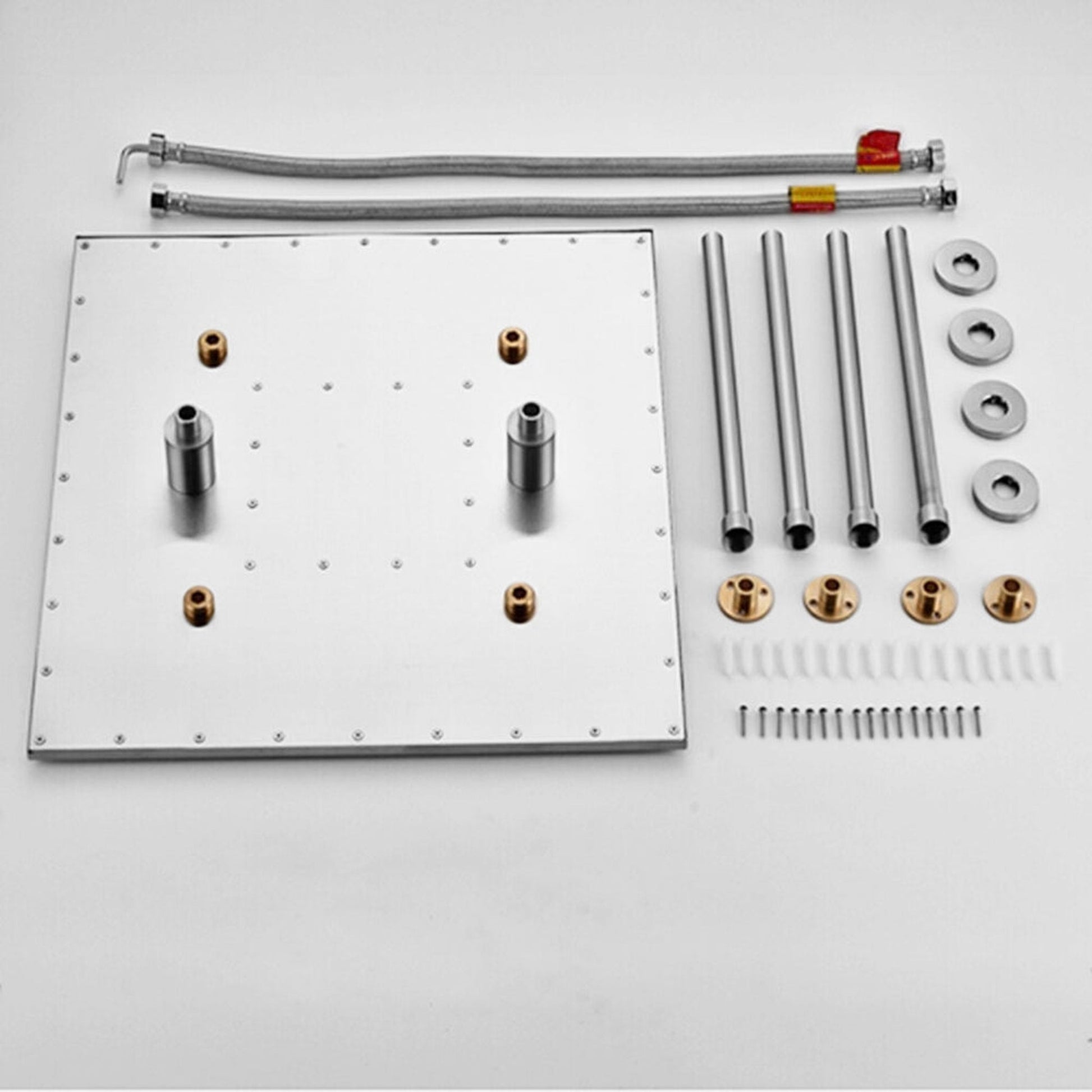 Fontana Deauville Chrome Ceiling Mounted Thermostatic LED Rainfall Shower System With 6-Body Jets and Hand Shower