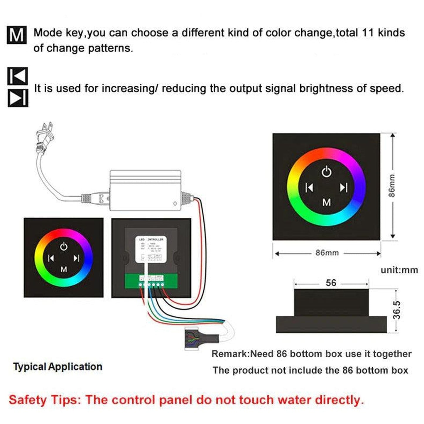 Fontana Deauville Gold Ceiling Mounted Touch Panel Controlled Smart Musical LED Rainfall Waterfall Shower System With Hand Shower