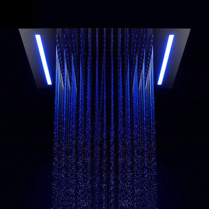 Fontana Lima Matte Black Rainfall Waterfall Shower System