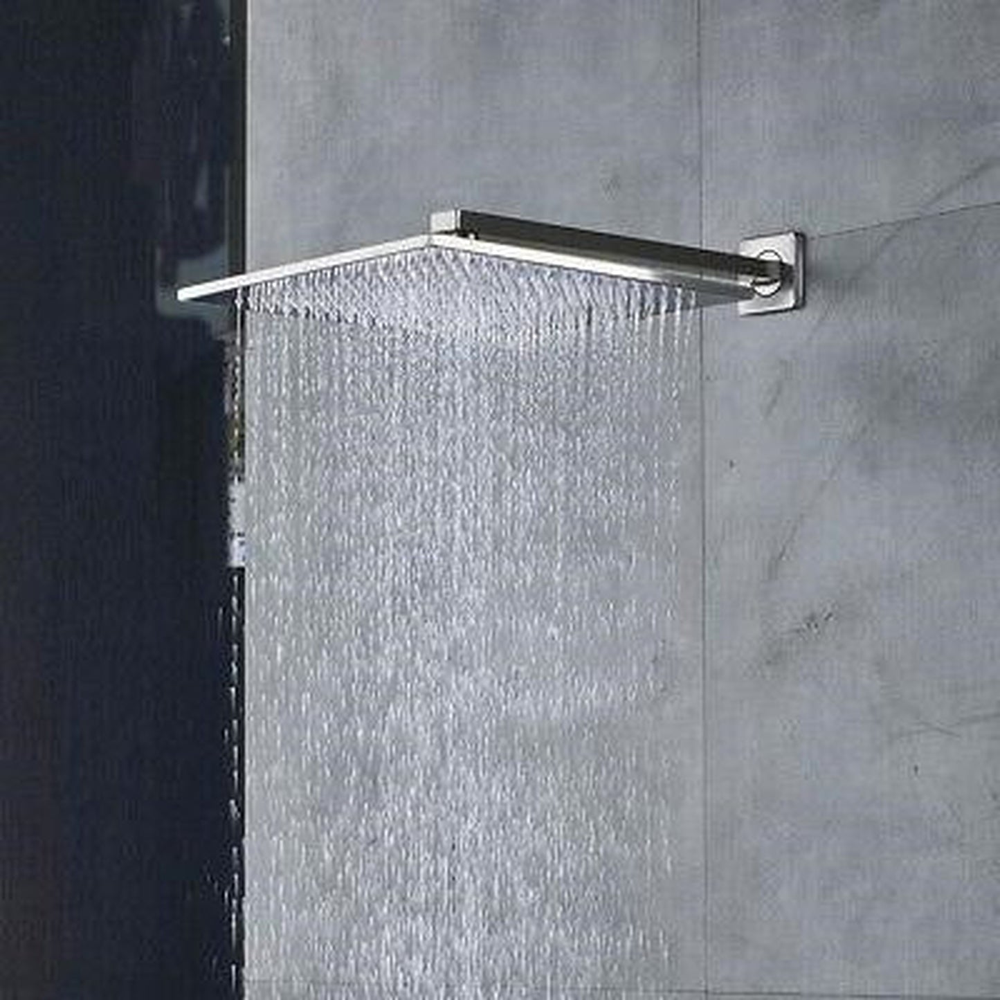 Fontana Monro 10" Chrome Square Wall-Mounted LED Shower Set With Multi-Level Mixer and Hand Shower