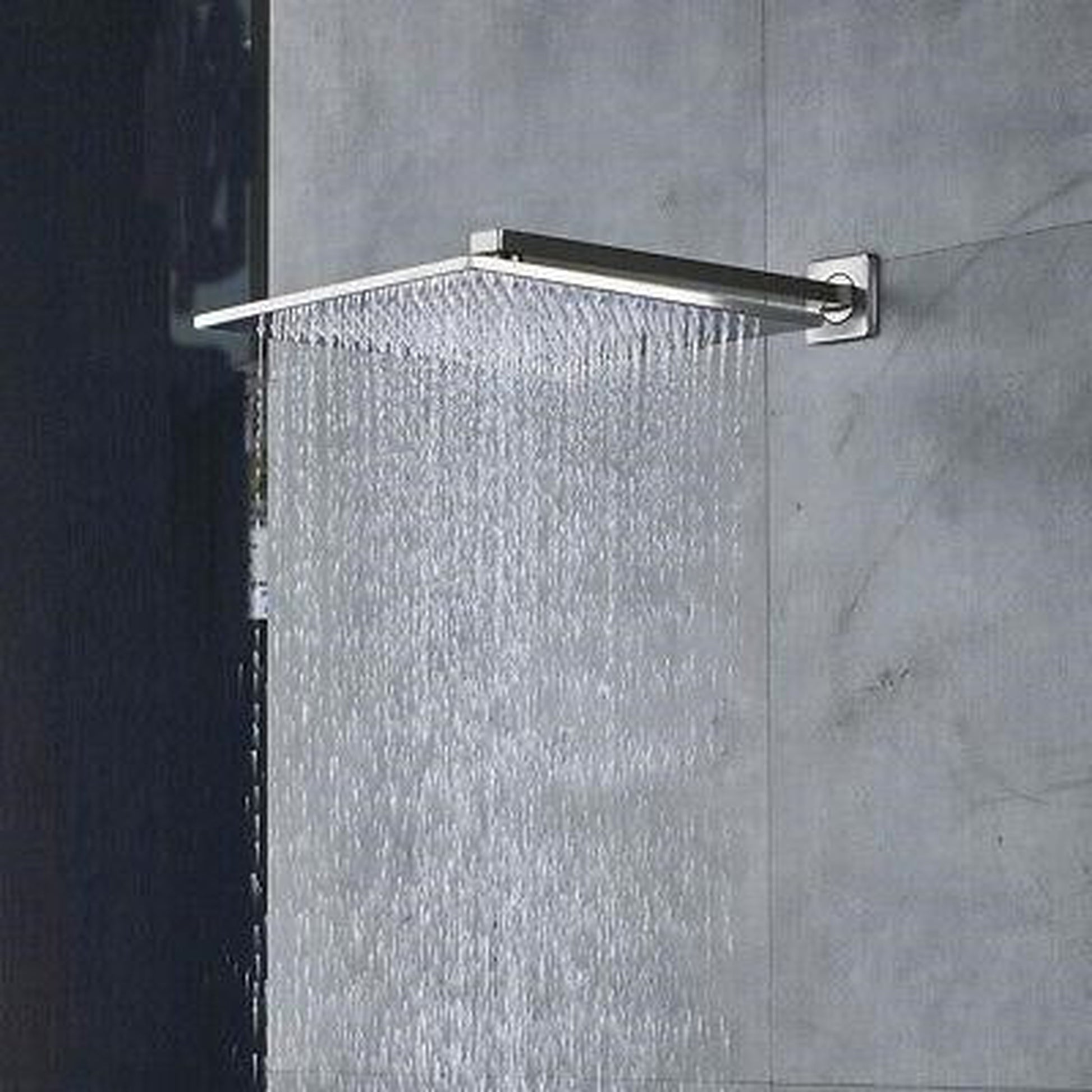 Fontana Monro 12" Chrome Square Wall-Mounted LED Shower Set With Multi-Level Mixer and Hand Shower