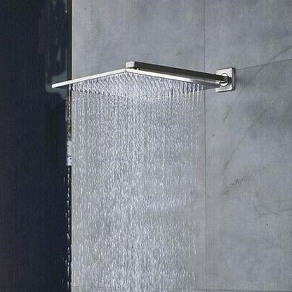 Fontana Monro 8" Chrome Square Wall-Mounted LED Shower Set With Multi-Level Mixer and Hand Shower