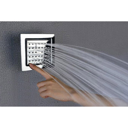 Fontana Océane Creative Luxury Chrome Wall-Mounted Multi-Functional Shower System With 6-Jet Body Sprays and Hand Shower