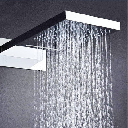 Fontana Océane Creative Luxury Chrome Wall-Mounted Multi-Functional Shower System With 6-Jet Body Sprays and Hand Shower