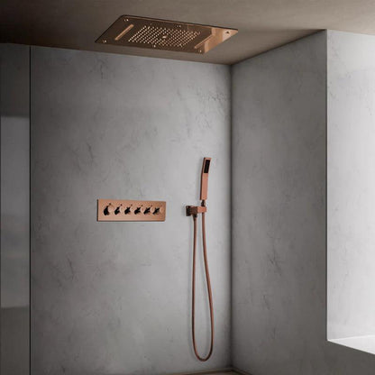Fontana Oil Rubbed Bronze Extreme Luxury 3-Way Shower Head With Body Jet and Hand Shower