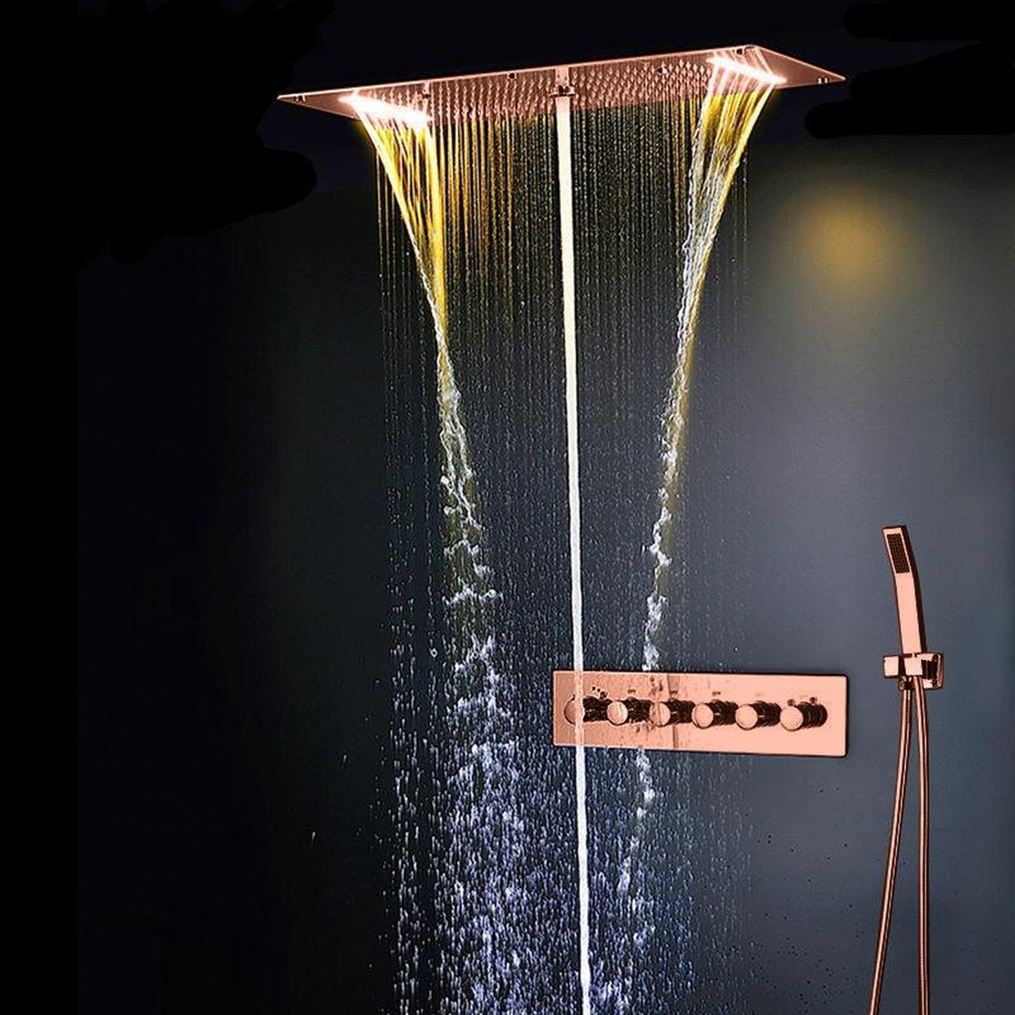 Fontana Oil Rubbed Bronze Extreme Luxury 3-Way Shower Head With Body Jet and Hand Shower
