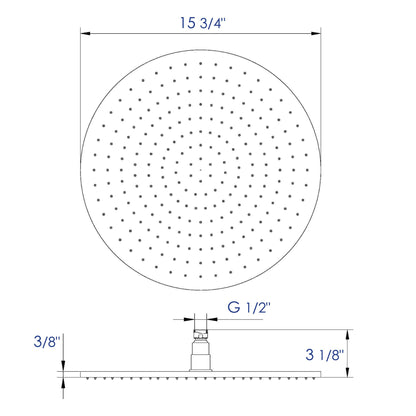 Fontana Reno 10" Chrome Round Ceiling Mounted Rainfall Shower System With 6-Body Massage Jets and Hand Shower