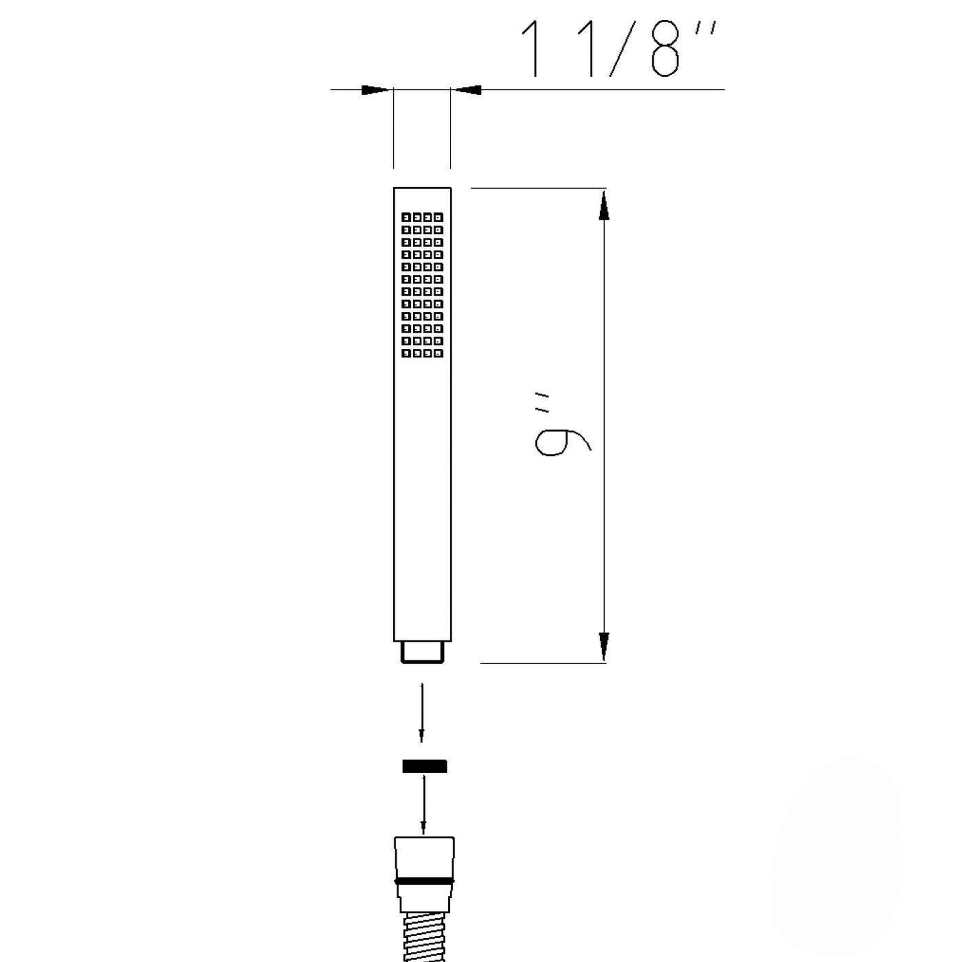 Fontana Reno 10" Chrome Square Ceiling Mounted Rainfall Shower System With 6-Body Massage Jets and Hand Shower