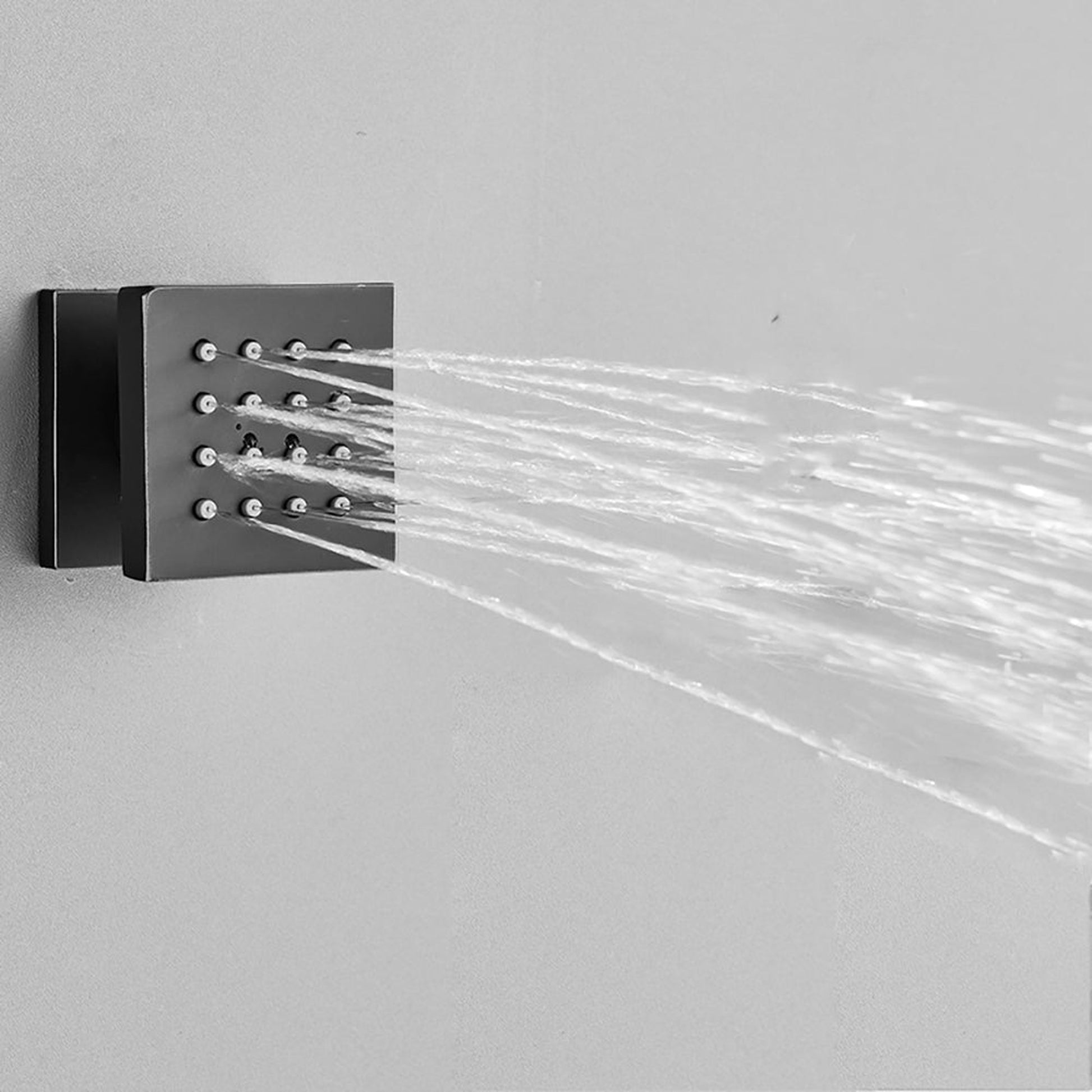 Fontana Reno Matte Black Ceiling Mounted 3-Way Digital Shower System With 6-Jet Body Sprays and Hand Shower