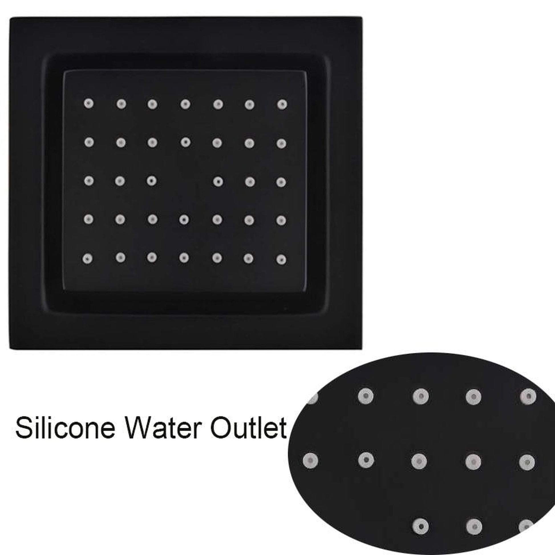 Fontana Royal Matte Black Digital Rainfall LED Shower System With 6-Jet Body Sprays and Hand Shower