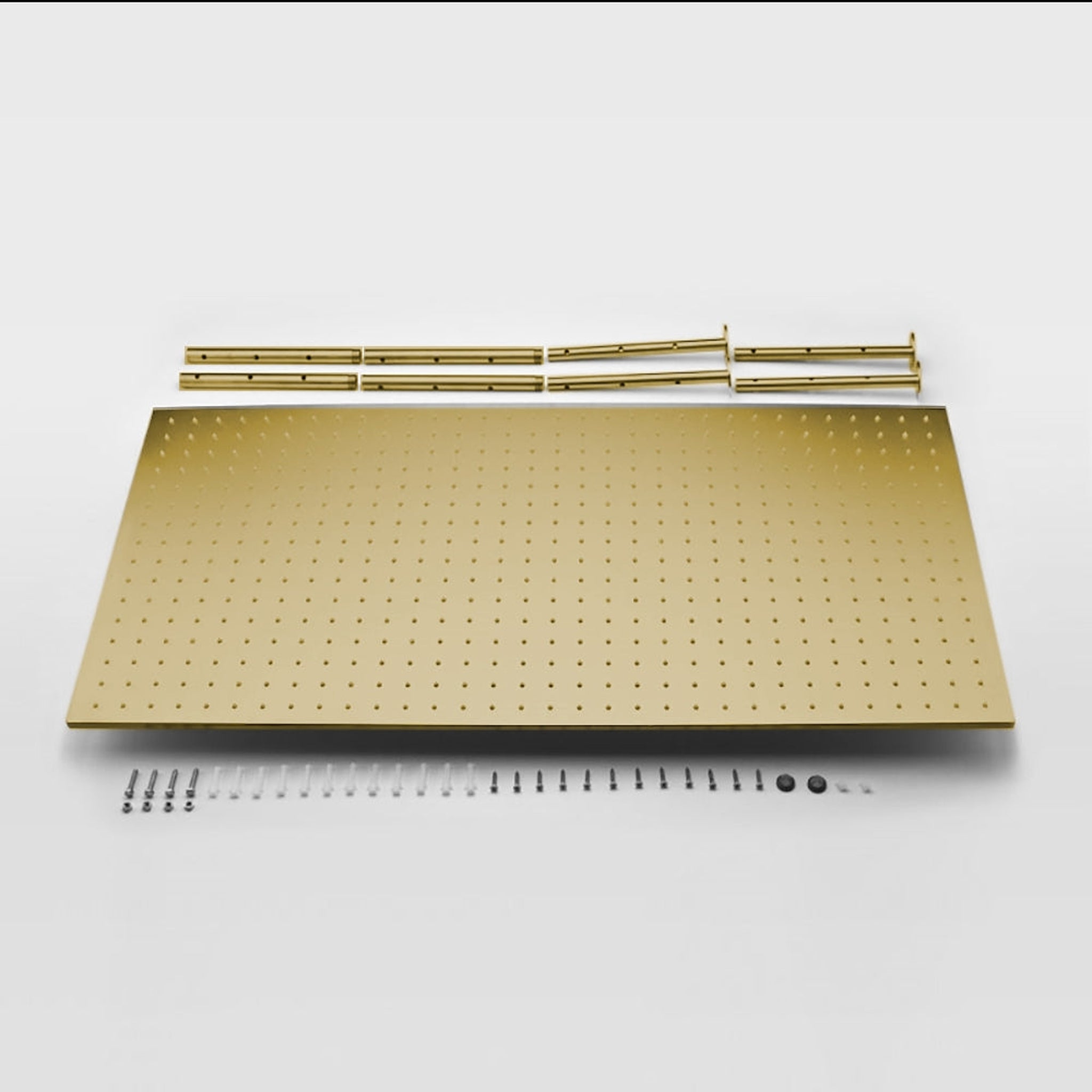 Fontana Saint Denis Brushed Gold Large Ceiling Mounted LED Rain Shower ...