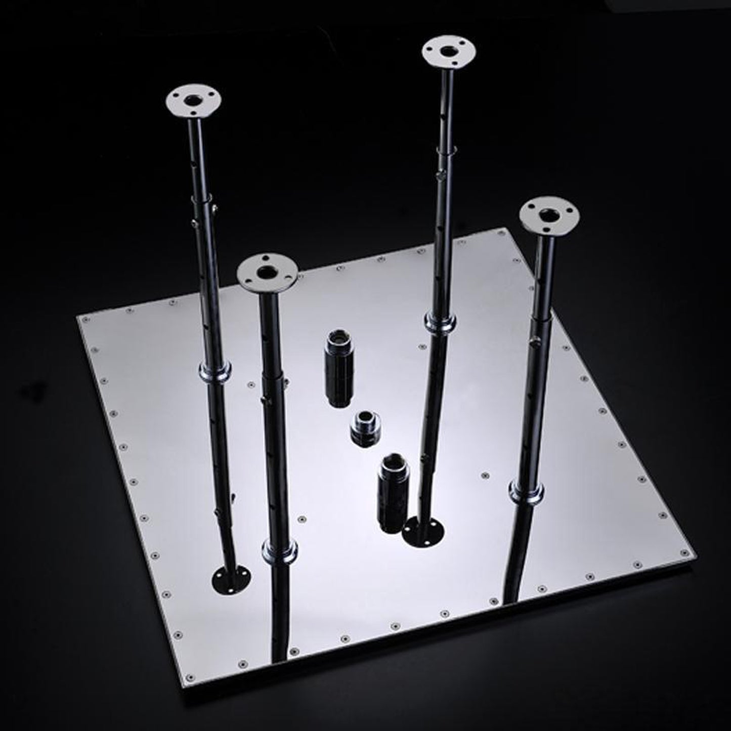 Fontana Sicily Chrome LED Rainfall Shower System With adjustable 6-Body Jets and Hand Shower