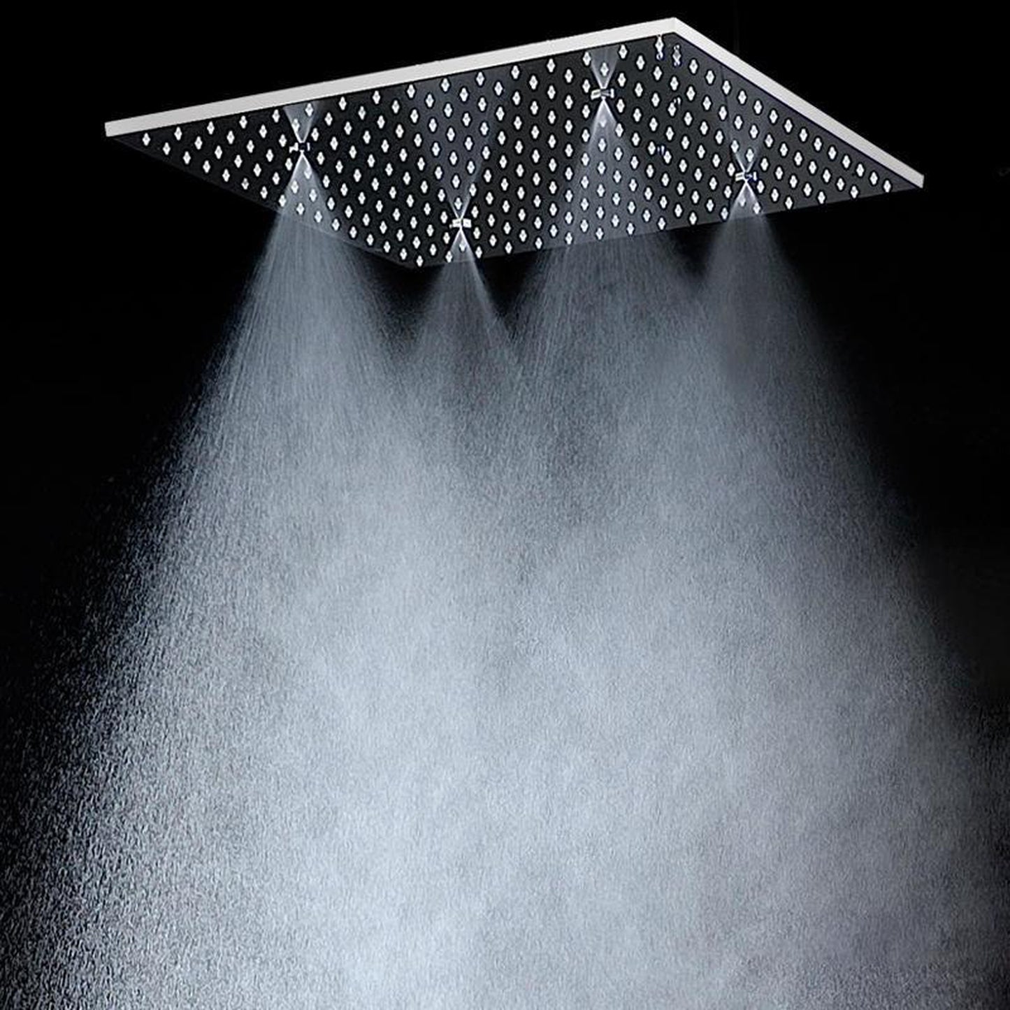 Fontana Sicily Chrome LED Rainfall Shower System With adjustable 6-Body Jets and Hand Shower