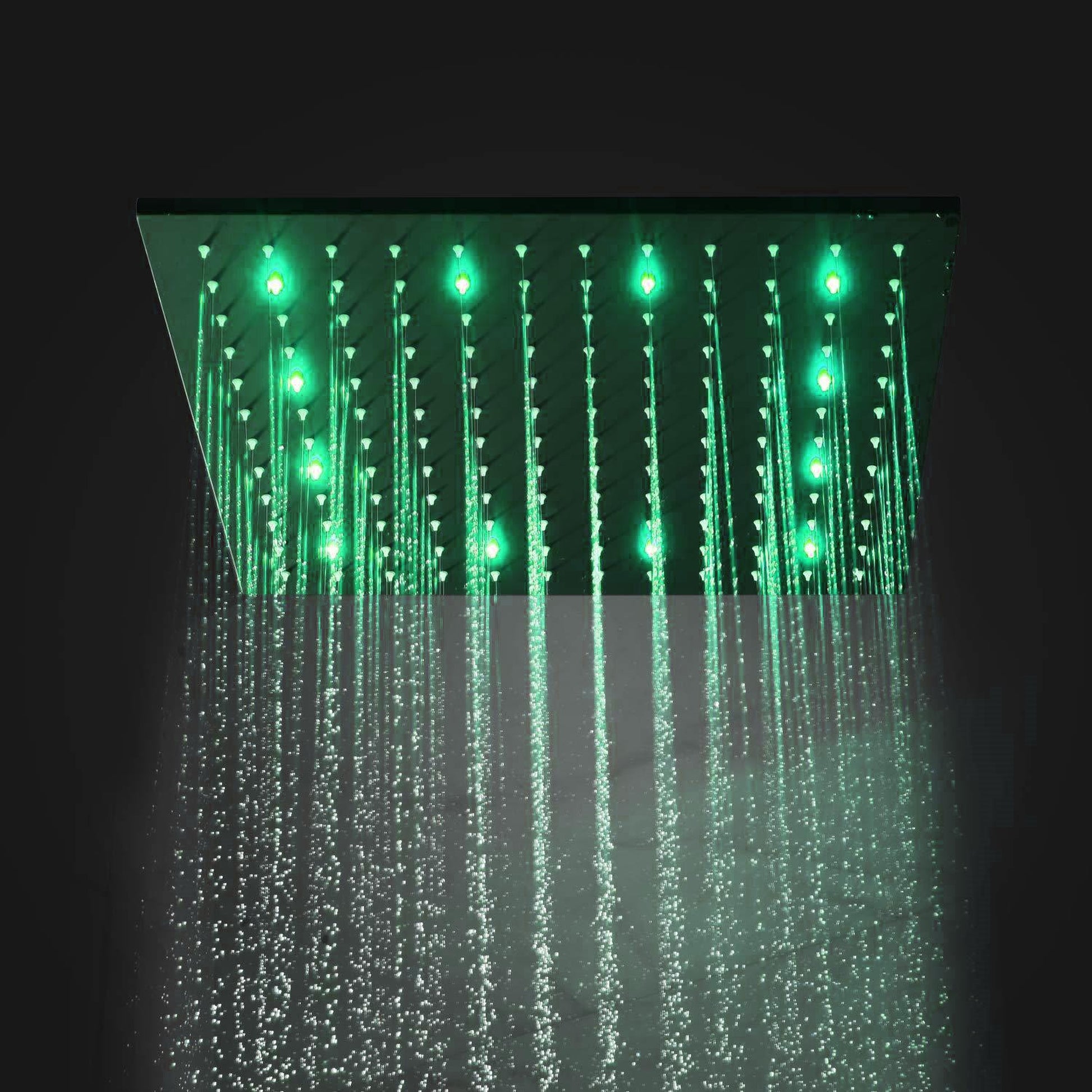 Fontana Sicily Chrome LED Rainfall Shower System With adjustable 6-Body Jets and Hand Shower