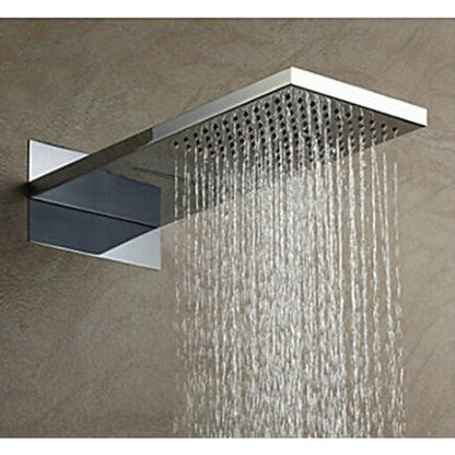 Fontana Warsaw Chrome Wall-Mounted Waterfall & Rainfall LED Shower System With 6-Jet Body Sprays and Hand Shower