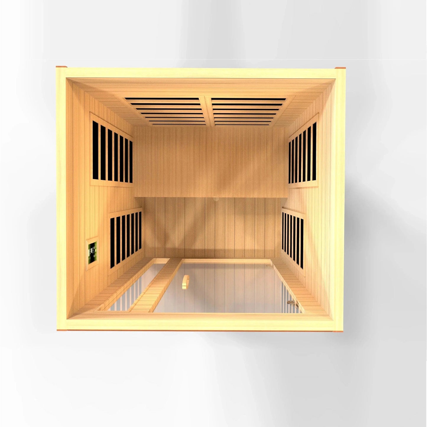 Golden Designs Dynamic Cordoba Elite 2-Person Ultra Low EMF FAR Infrared Carbon Sauna in Canadian Hemlock