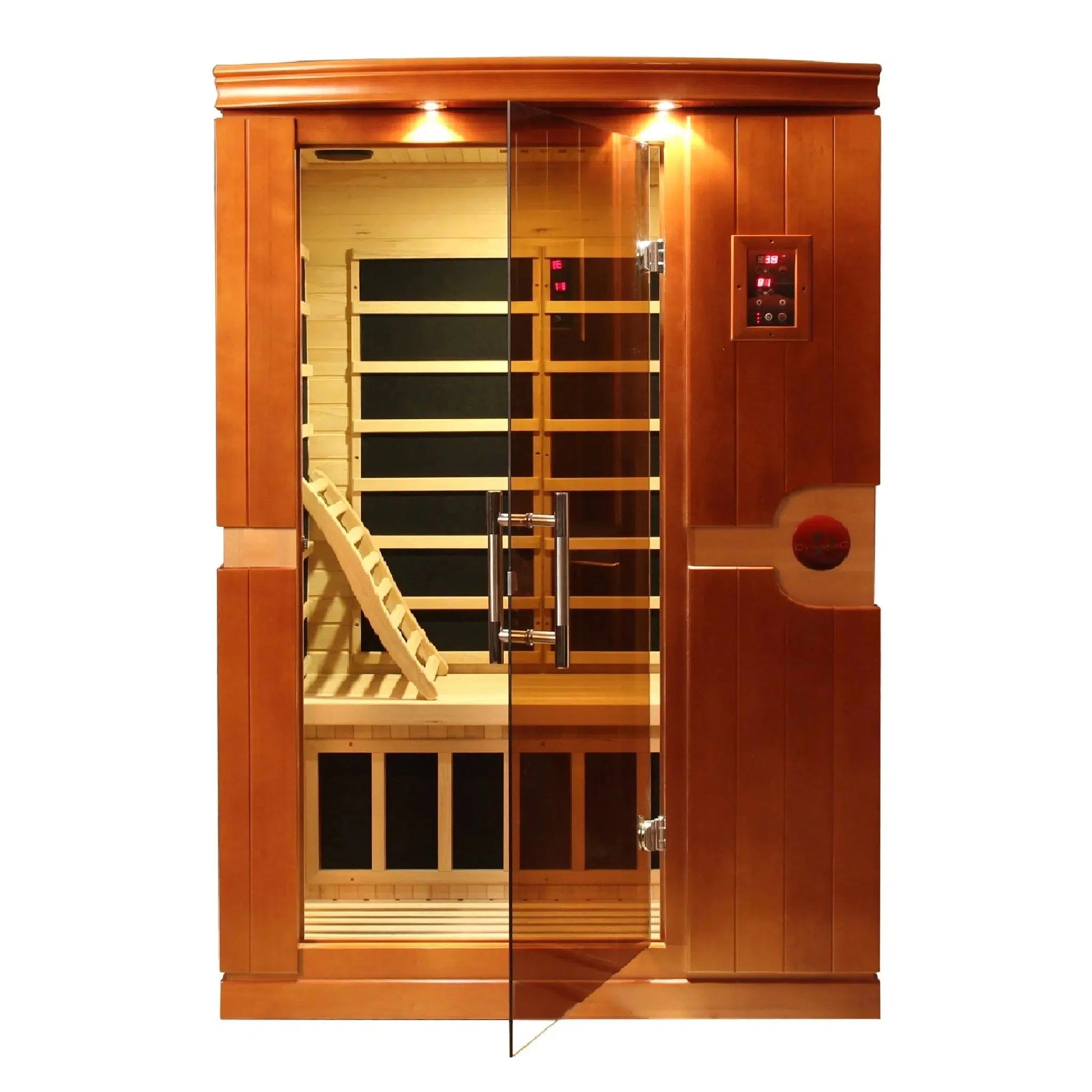 Golden Designs Dynamic Venice Elite 2-Person Ultra Low EMF FAR Infrared Carbon Sauna in Canadian Hemlock