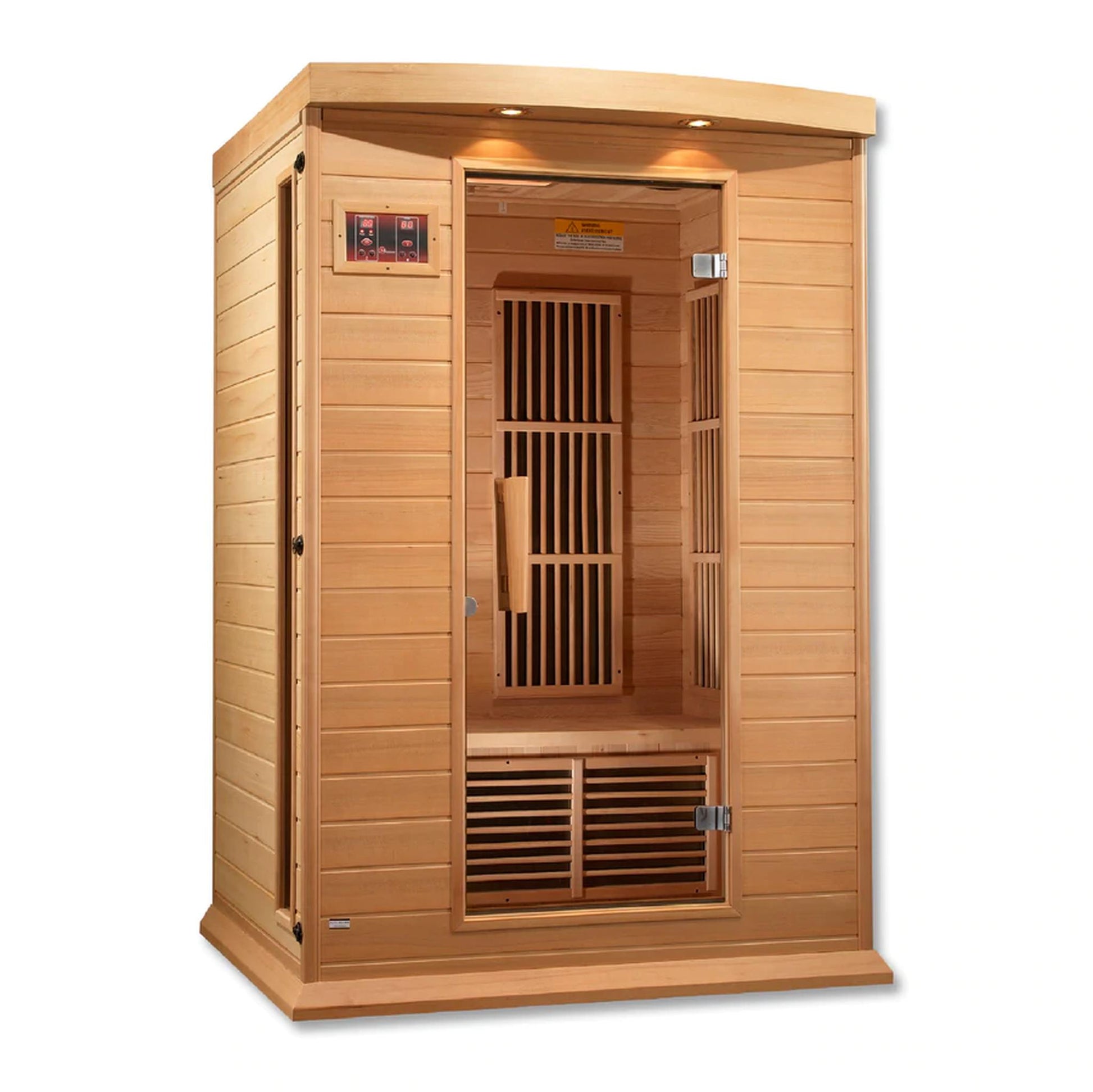Golden Designs Maxxus 2-Person Low EMF FAR Infrared Carbon Sauna in Canadian Hemlock