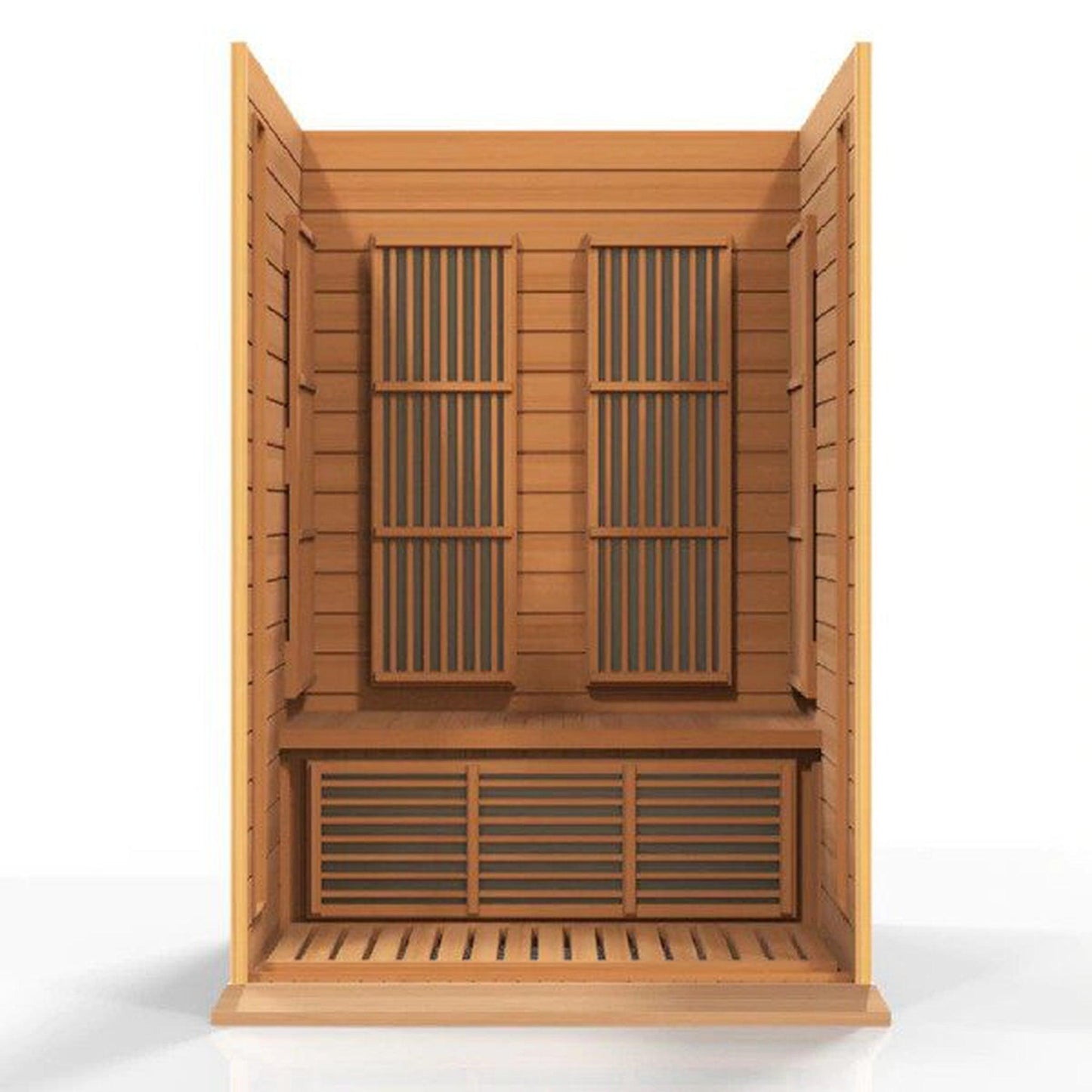 Golden Designs Maxxus 2-Person Low EMF FAR Infrared Carbon Sauna in Canadian Red Cedar