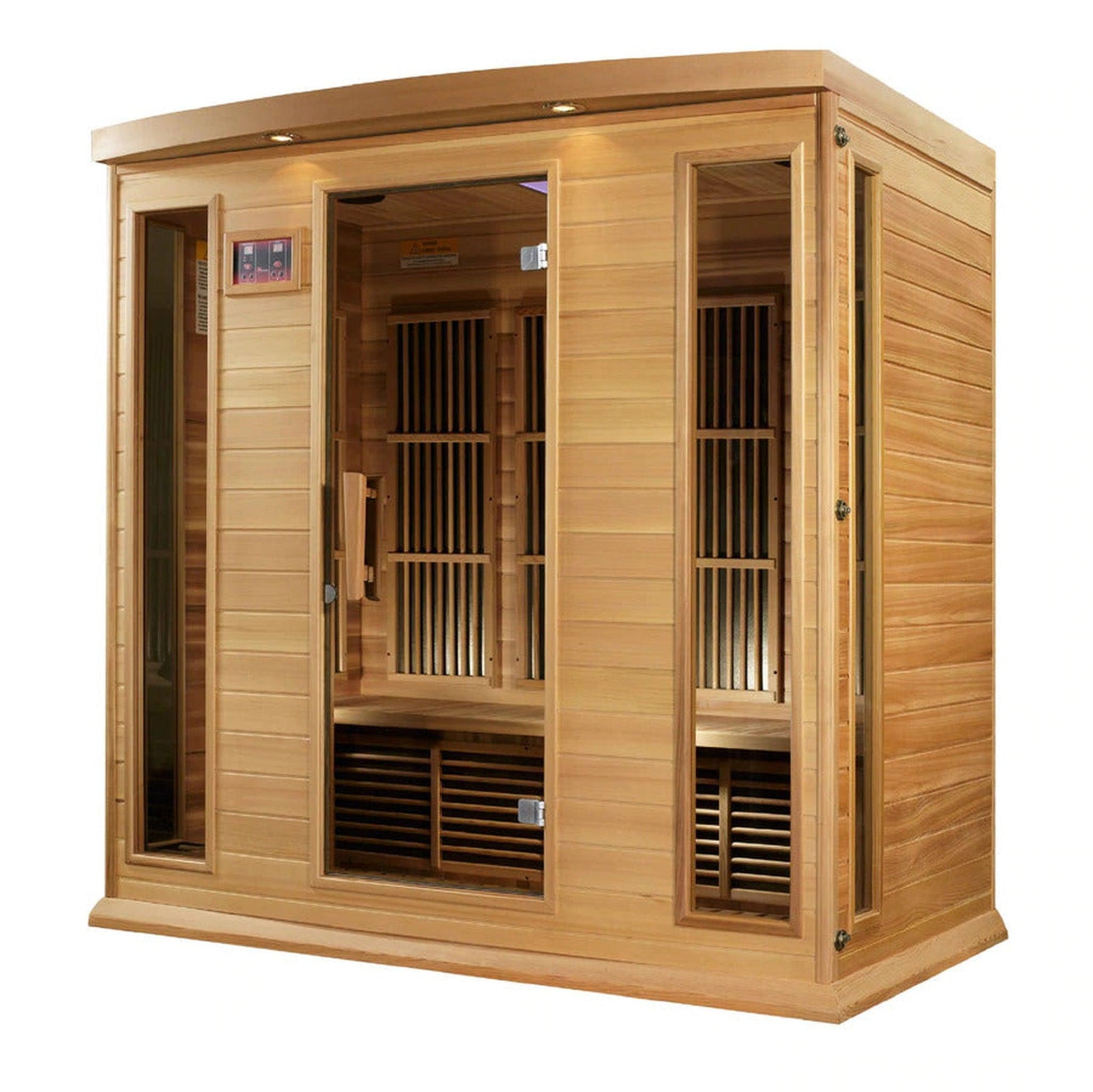 Golden Designs Maxxus 4-Person Low EMF FAR Infrared Carbon Sauna in Canadian Red Cedar